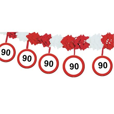 Krepp Girlande 90. Geburtstag
