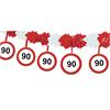 Krepp Girlande 90. Geburtstag