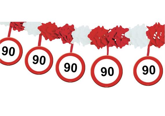 Krepp Girlande 90. Geburtstag