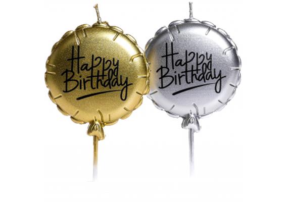 Kuchenkerzen Ballon Happy Birthday | Bild 1