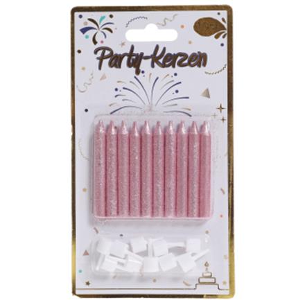 Kuchenkerzen Glitter roségold