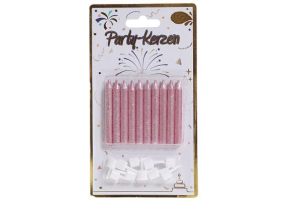 Kuchenkerzen Glitter roségold