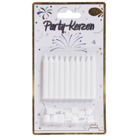 Kuchenkerzen Glitter weiss