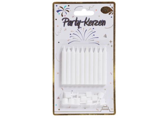 Kuchenkerzen Glitter weiss