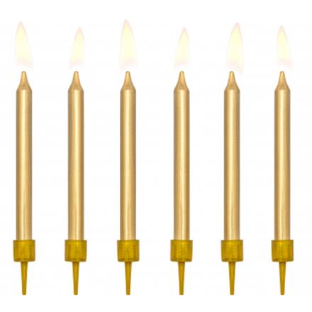 Kuchenkerzen kurz gold