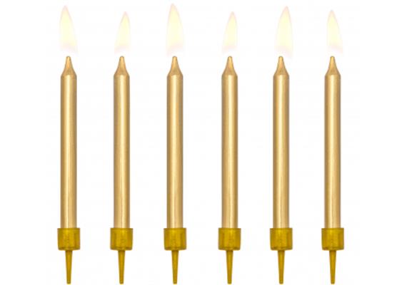 Kuchenkerzen kurz gold | Bild 1