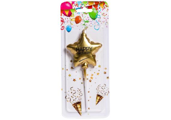 Kuchenkerzen Stern Happy Birthday | Bild 3