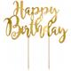 Kuchenstecker Happy Birthday gold