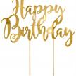 Kuchenstecker Happy Birthday gold | Bild 1