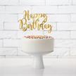 Kuchenstecker Happy Birthday gold | Bild 2