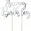 Kuchenstecker Happy Birthday silber | Bild 1