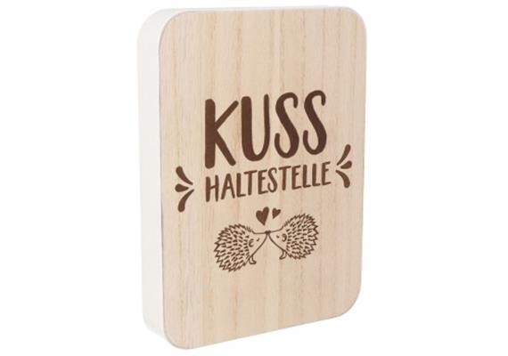 Kuss Haltestelle Holzaufsteller (gross)