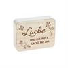 Lache Welt Holzaufsteller