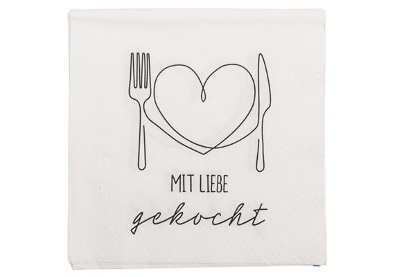 Liebe Besteck Servietten