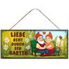 Liebe durch Garten Metallschild