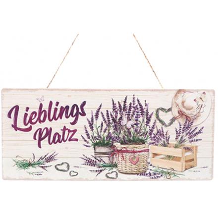Lieblingsplatz Lavendel Metallschild