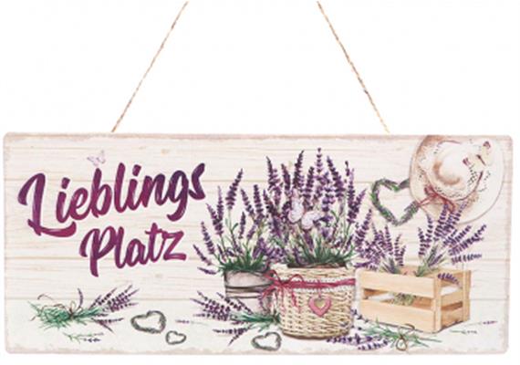Lieblingsplatz Lavendel Metallschild
