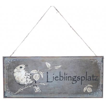 Lieblingsplatz Vogel Metallschild