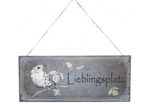 Lieblingsplatz Vogel Metallschild