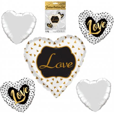 Love Folienballone (5er-Set)