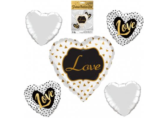 Love Folienballone (5er-Set)