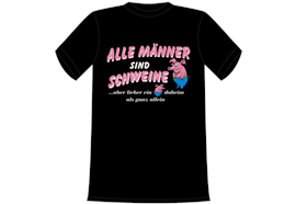 Männer Schweine T-Shirt - M