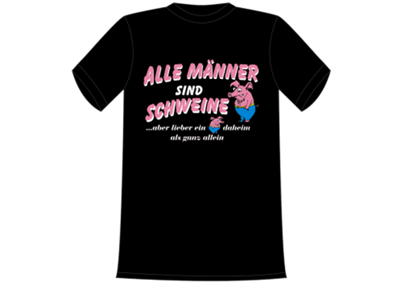 Männer Schweine T-Shirt - XXL