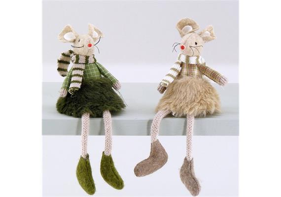 Mäuse Winter Kantenhocker (16 cm)