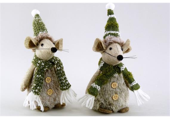 Mäuse Winter Stofffiguren (21 cm)