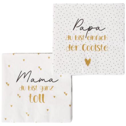 Mama Papa Servietten (2 sort.)