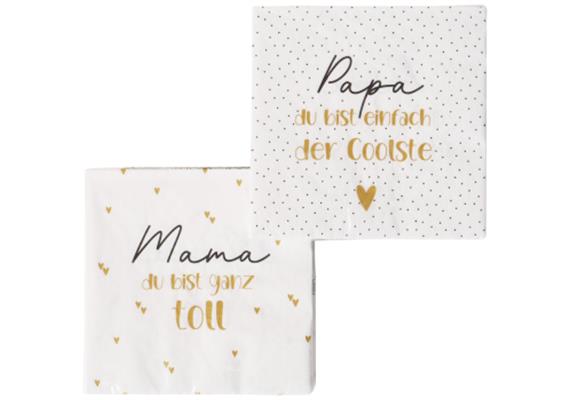Mama Papa Servietten (2 sort.)