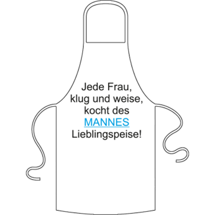 Mannes Lieblingsspeise Schürze
