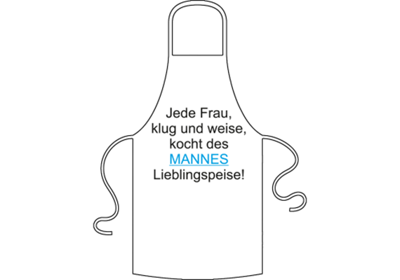 Mannes Lieblingsspeise Schürze