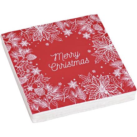 Merry Christmas rot Serviette