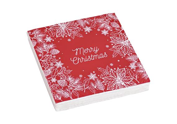 Merry Christmas rot Serviette