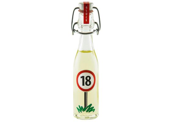 Mini Bügelflasche Likör 18. Geburtstag