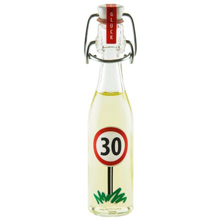 Mini Bügelflasche Likör 30. Geburtstag
