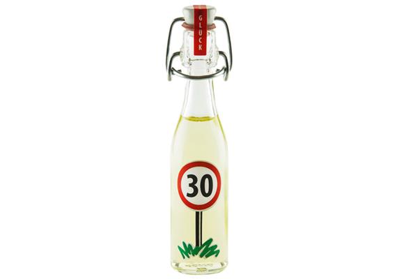 Mini Bügelflasche Likör 30. Geburtstag