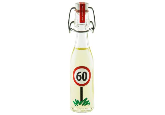 Mini Bügelflasche Likör 60. Geburtstag