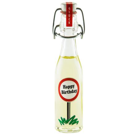 Mini Bügelflasche Likör Happy Birthday