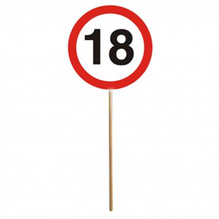 Mini Schilder 18. Geburtstag (12 Stk)
