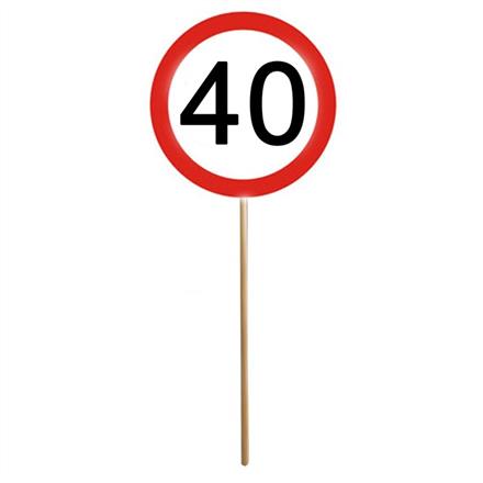 Mini Schilder 40. Geburtstag (12 Stk)