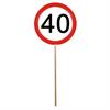 Mini Schilder 40. Geburtstag (12 Stk)
