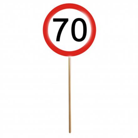 Mini Schilder 70. Geburtstag (12 Stk)