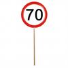 Mini Schilder 70. Geburtstag (12 Stk)