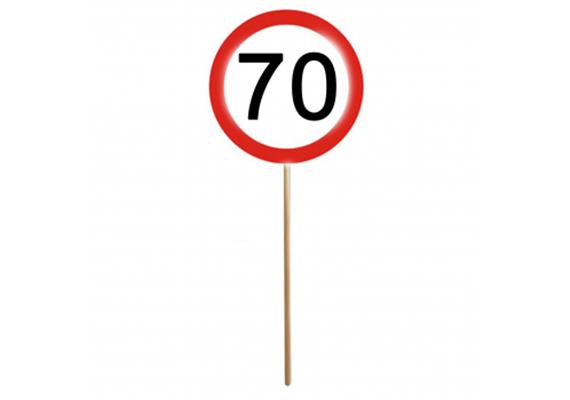 Mini Schilder 70. Geburtstag (12 Stk) | Bild 1