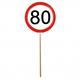 Mini Schilder 80. Geburtstag (12 Stk)