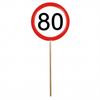 Mini Schilder 80. Geburtstag (12 Stk)