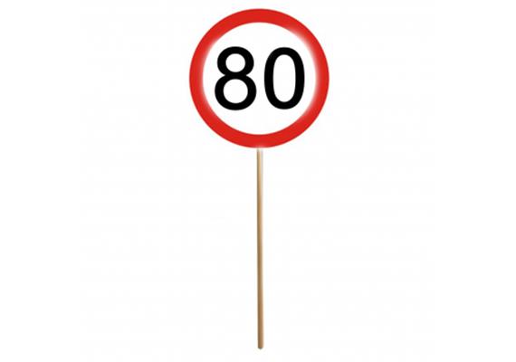 Mini Schilder 80. Geburtstag (12 Stk) | Bild 1