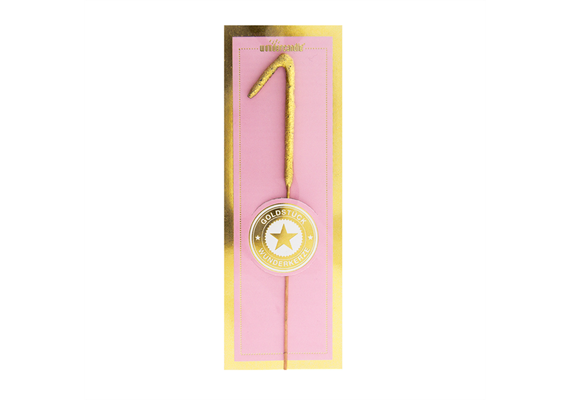 Mini Wunderkerze gold Zahl 1